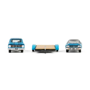 Manufacturer_Greenlight Collectibles Cars & Suvs | Pickup Trucks<1/64 1967 Dodge D-200 with Flatbed Trailer & 1969 Plymouth GTX, Graveyard Carz, Hollywood Hitch & Tow Series 13