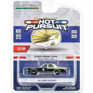 Manufacturer_Greenlight Collectibles Cars & Suvs | Emergency Vehicles<1/64 1983 Dodge Diplomat, Florida Highway Patrol, Hot Pursuit Series 45