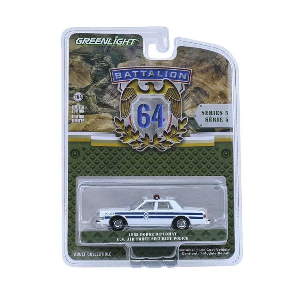 Manufacturer_Greenlight Collectibles Cars & Suvs | Emergency Vehicles<1/64 1985 Dodge Diplomat, U.S. Air Force Security Police, Battalion 64 Series 5