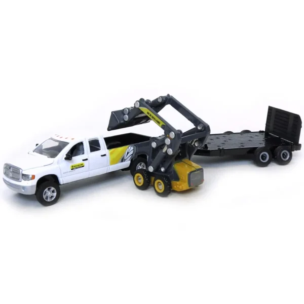 Manufacturer_ERTL Pickup Trucks<1/64 Dodge Pickup Truck with Trailer & New Holland L170 Skid Steer Loader