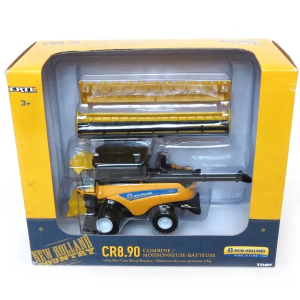 Outback Toys Combines & Harvesters | Pickup Trucks<1/64 Dodge Pickup with Trailer and New Holland L170 Skid Steer & CR8.90 Combine with 2 Headers