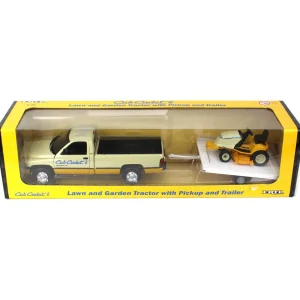 Manufacturer_ERTL Lawn & Garden | Pickup Trucks<1/16 Dodge Ram Pickup Truck with Trailer & Cub Cadet HDB3206 Lawn Mower