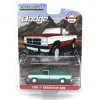 Manufacturer_Greenlight Collectibles Pickup Trucks<1/64 1992 Dodge Ram 1st Generation, Red & White, Outback Toys Exclusive - Green Machine