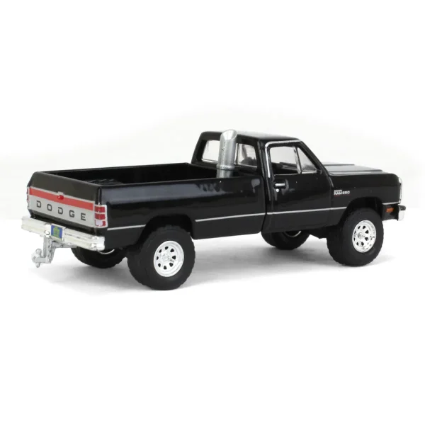 Manufacturer_Greenlight Collectibles Pickup Trucks<1/64 1992 Dodge Ram 1st Generation, Black Pulling Truck, Outback Toys Exclusive