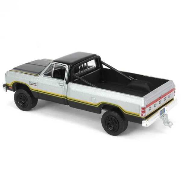 Manufacturer_Greenlight Collectibles Pickup Trucks<1/64 1992 Dodge Ram 1st Generation, Lifted, Silver & Black, Outback Toys Exclusive