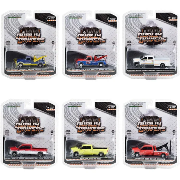 Manufacturer_Greenlight Collectibles Pickup Trucks<1/64 Dually Drivers Series 11, SEALED 6 Truck Set, Greenlight Collectibles