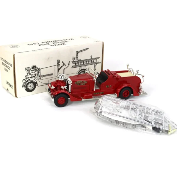 Manufacturer_ERTL Airplanes & Banks | Emergency Vehicles<1/30 1937 Dubuque Ahrens-Fox Fire Truck Bank by ERTL