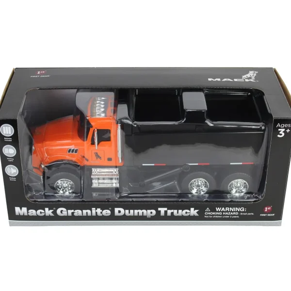 Manufacturer_First Gear, Inc. Dump Trucks<1/24 Durable Plastic Mack Granite Dump Truck with Lights & Sounds