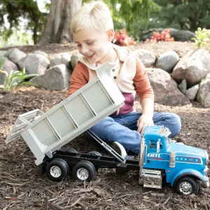 Manufacturer_ERTL Dump Trucks<1/16 ERTL Big Farm Blue Peterbilt Model 367 Dump Truck