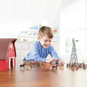 Manufacturer_ERTL Ertl Farm Sets<1/64 ERTL Farm Country Round Gable Barn Set