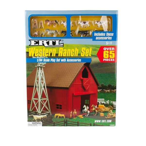 Manufacturer_ERTL Ertl Farm Sets<1/64 ERTL Western Ranch Play Set with Accessories