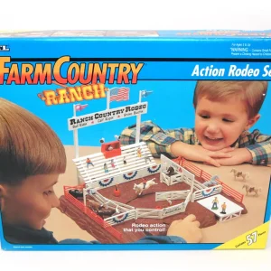 Manufacturer_ERTL Ertl Farm Sets<1/64 Farm Country Rodeo Set by ERTL with 57 Pieces, Figures & Grandstands