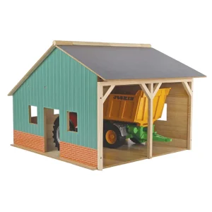 Outback Toys Wooden Barns & Large Accessories<1/16 Farm Machinery 2 Bay Shed