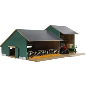 Manufacturer_Universal Hobbies Wooden Barns & Large Accessories<1/32 Farm Machinery 2 Bay Shed with Cow Barn