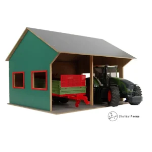 Manufacturer_Universal Hobbies Wooden Barns & Large Accessories<1/16 Farm Machinery 2 Bay Shed with High Roof