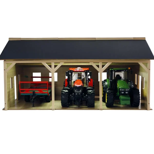Manufacturer_Universal Hobbies Wooden Barns & Large Accessories<1/16 Farm Machinery 3 Bay Shed