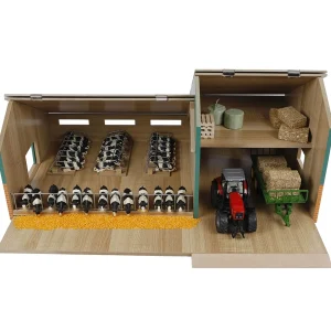 Manufacturer_Universal Hobbies Wooden Barns & Large Accessories<1/32 Farm Machinery 2 Bay Shed with Cow Barn