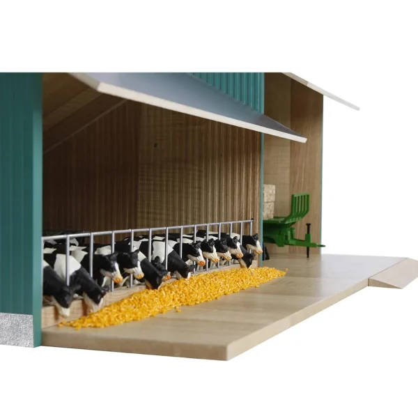 Manufacturer_Universal Hobbies Wooden Barns & Large Accessories<1/32 Farm Machinery 2 Bay Shed with Cow Barn