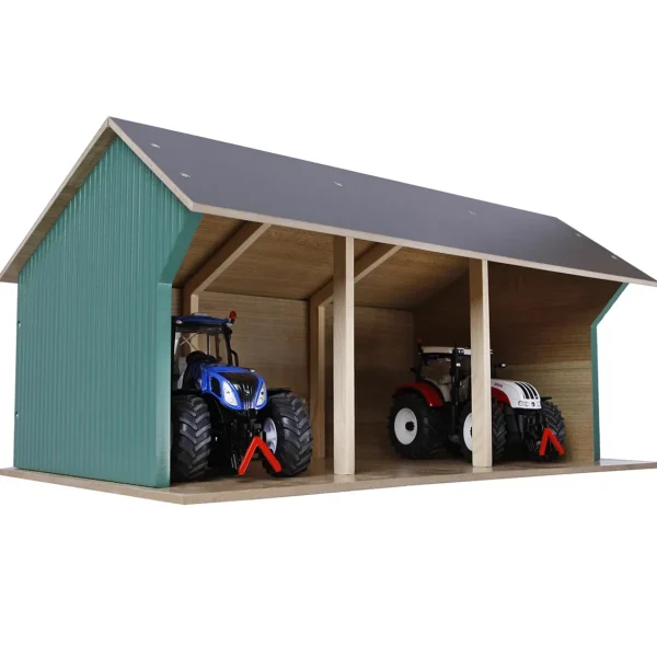 Manufacturer_Universal Hobbies Wooden Barns & Large Accessories<1/32 Farm Machinery 3 Bay Shed