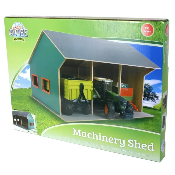 Manufacturer_Universal Hobbies Wooden Barns & Large Accessories<1/16 Farm Machinery 3 Bay Shed with High Roof