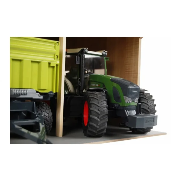 Manufacturer_Universal Hobbies Wooden Barns & Large Accessories<1/16 Farm Machinery 2 Bay Shed with High Roof