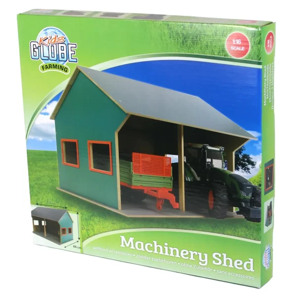 Manufacturer_Universal Hobbies Wooden Barns & Large Accessories<1/16 Farm Machinery 2 Bay Shed with High Roof