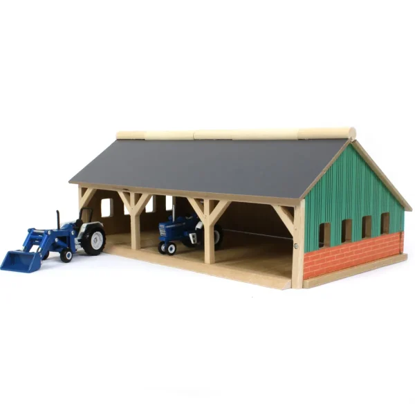 Manufacturer_Universal Hobbies Wooden Barns & Large Accessories<1/87 Farm Machinery 3 Bay Shed
