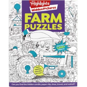 Outback Toys Books, Calendars & Dvds<Farm Puzzles by Highlights Hidden Pictures Paperback Book