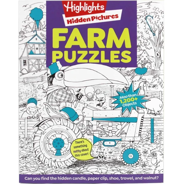 Outback Toys Books, Calendars & Dvds<Farm Puzzles by Highlights Hidden Pictures Paperback Book