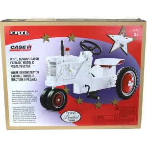 Manufacturer_ERTL Ih Farmall & Case Ih<Farmall C White Demonstrator Pedal Tractor, Farmall 100th Anniversary, ERTL Limited Series