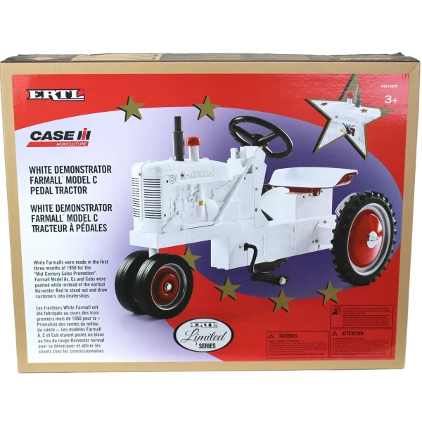 Manufacturer_ERTL Ih Farmall & Case Ih<Farmall C White Demonstrator Pedal Tractor, Farmall 100th Anniversary, ERTL Limited Series