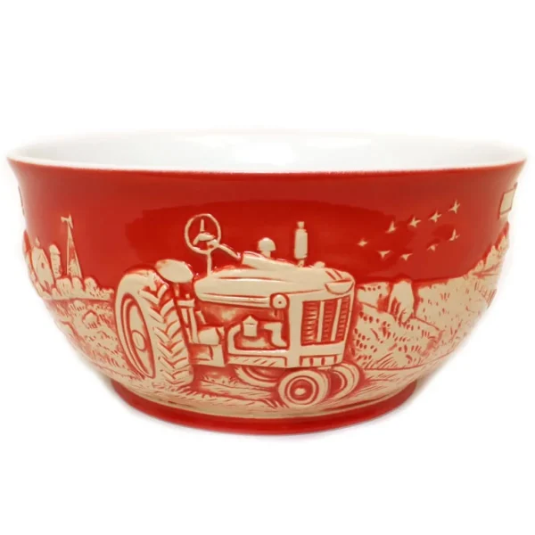 Outback Toys Kitchen<Farmall Large Raised-Relief Stoneware Bowl