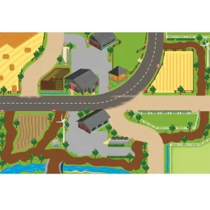 Manufacturer_Universal Hobbies Wooden Barns & Large Accessories | Play Animals & Accessories<Farm-Themed 59in x 39in Playmat by Kids Globe