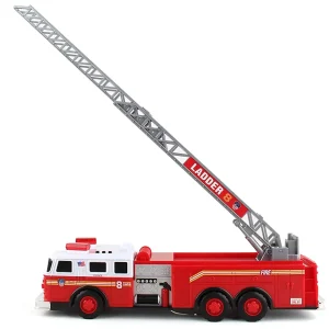 Outback Toys Emergency Vehicles<FDNY Ladder Truck with Lights and Sounds, 13" Long!