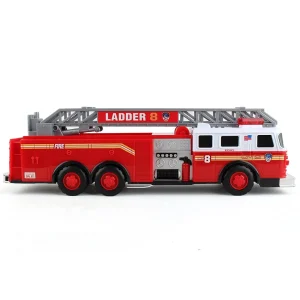 Outback Toys Emergency Vehicles<FDNY Ladder Truck with Lights and Sounds, 13" Long!