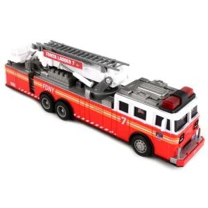 Outback Toys Emergency Vehicles<FDNY Radio Control 11" Ladder Fire Truck with Lights & Sounds