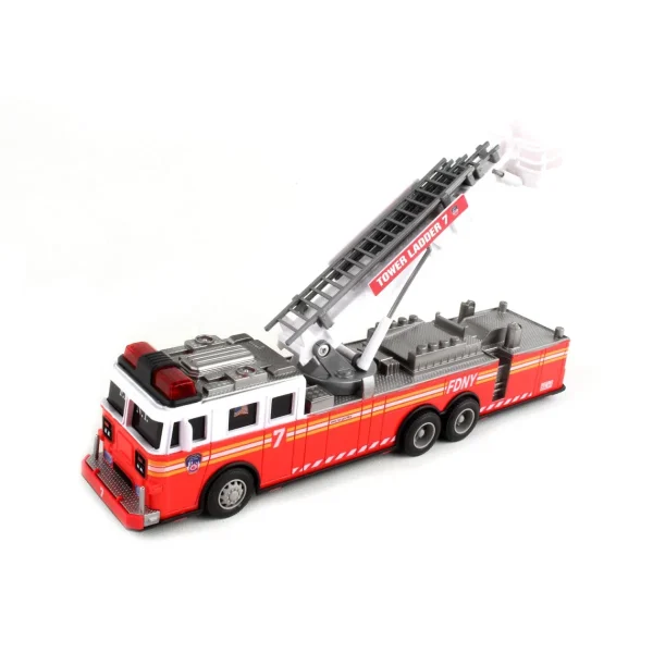 Outback Toys Emergency Vehicles<FDNY Radio Control 11" Ladder Fire Truck with Lights & Sounds