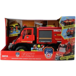 Outback Toys Emergency Vehicles<FDNY Rescue Truck with Water Gun & Drone