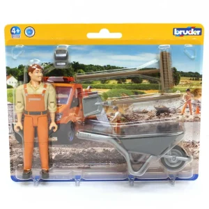 Manufacturer_Bruder Toys Play Animals & Accessories<1/16 Figure Set Municipal Worker by Bruder