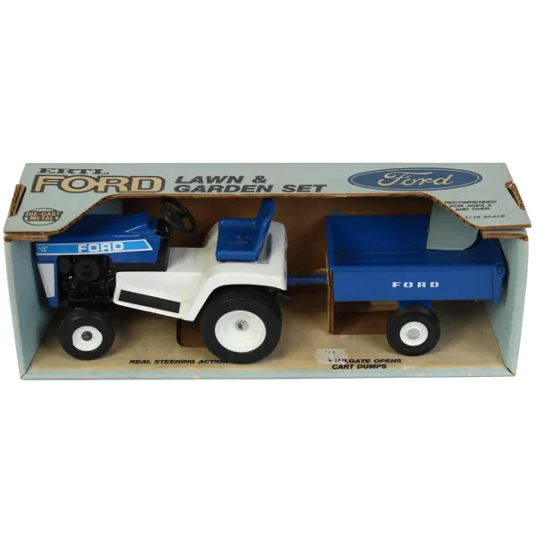 Manufacturer_ERTL Lawn & Garden<1/16 Ford 12 LGT Lawn & Garden Set with Die-cast Cart