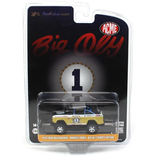 Manufacturer_ACME Diecast Cars & Suvs<1/64 1970 Ford Baja Bronco, Big Oly Tribute Edition, Acme Exclusive