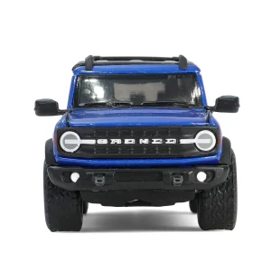 Manufacturer_Greenlight Collectibles Cars & Suvs<1/64 2021 Ford Bronco Black Diamond with Utility Trailer & Motorcycle, Velocity Blue, Hitch & Tow Series 32