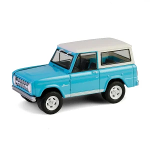 Manufacturer_Greenlight Collectibles Cars & Suvs<1/64 1966 Ford Bronco Custom SUV, Scottsdale 2024, Turquoise Blue, Barrett-Jackson Series 15