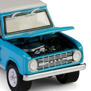 Manufacturer_Greenlight Collectibles Cars & Suvs<1/64 1966 Ford Bronco Custom SUV, Scottsdale 2024, Turquoise Blue, Barrett-Jackson Series 15