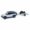 Manufacturer_Greenlight Collectibles Cars & Suvs<1/64 2021 Ford Bronco 4-Door Badlands, Cactus Grey with Utility Trailer & Motorcycle, Hitch & Tow Series 33