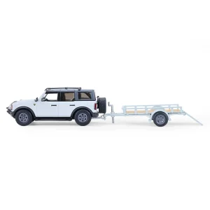 Manufacturer_Greenlight Collectibles Cars & Suvs<1/64 2021 Ford Bronco 4-Door Badlands, Cactus Grey with Utility Trailer & Motorcycle, Hitch & Tow Series 33