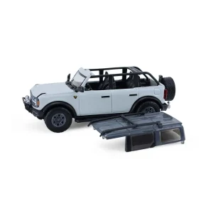 Manufacturer_Greenlight Collectibles Cars & Suvs<1/64 2021 Ford Bronco 4-Door Badlands, Cactus Grey with Utility Trailer & Motorcycle, Hitch & Tow Series 33