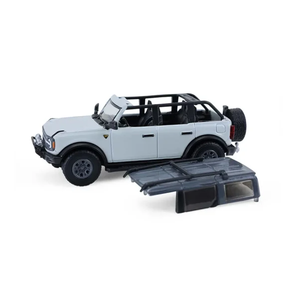 Manufacturer_Greenlight Collectibles Cars & Suvs<1/64 2021 Ford Bronco 4-Door Badlands, Cactus Grey with Utility Trailer & Motorcycle, Hitch & Tow Series 33