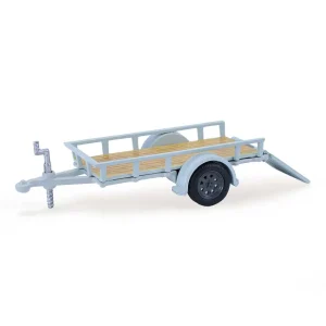 Manufacturer_Greenlight Collectibles Cars & Suvs<1/64 2021 Ford Bronco 4-Door Badlands, Cactus Grey with Utility Trailer & Motorcycle, Hitch & Tow Series 33