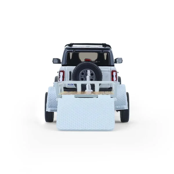 Manufacturer_Greenlight Collectibles Cars & Suvs<1/64 2021 Ford Bronco 4-Door Badlands, Cactus Grey with Utility Trailer & Motorcycle, Hitch & Tow Series 33
